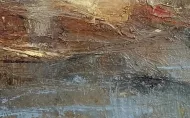 „Powroty”, 2021, olej, płótno, 50 x 20 cm