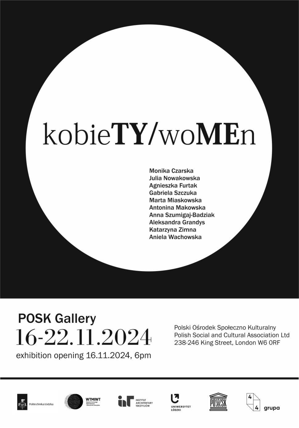 Plakat wystawy "kobieTY_woMEn"