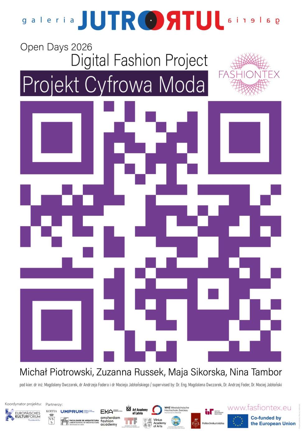 Plakat do wystawy Projekt Cyfrowa Moda